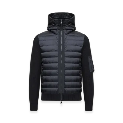 MONCLER Padded Zip-Up Cardigan "Navy Blue"