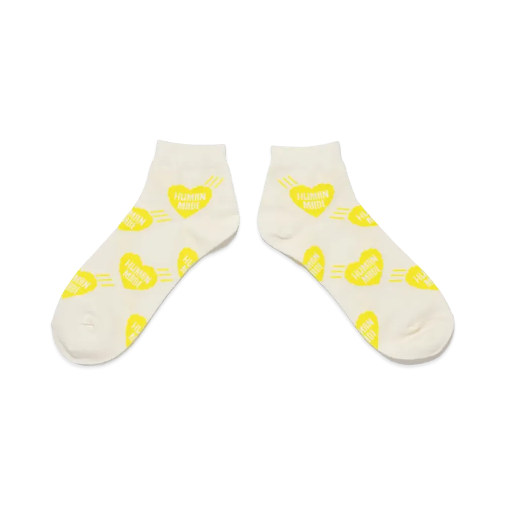 HUMAN MADE Heart Short Socks "Yellow"