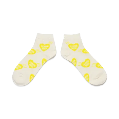 HUMAN MADE Heart Short Socks "Yellow"