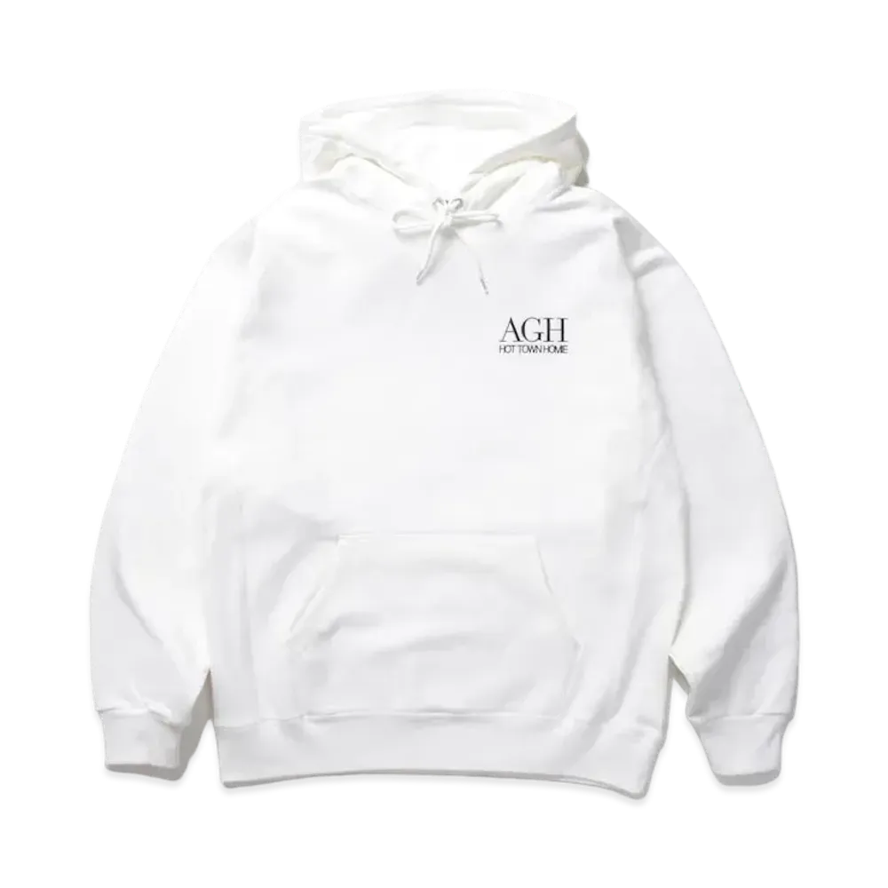 APHRODITEGANG AGH LOGO HEAVY WEIGHT HOODED SWEAT SHIRT "White"
