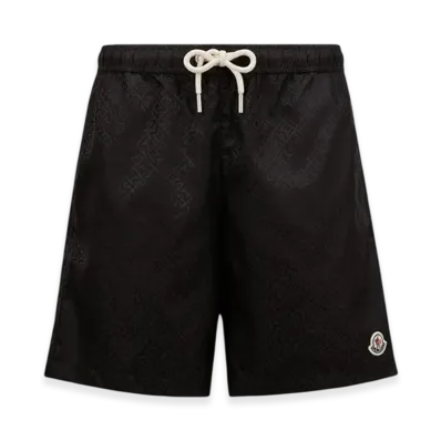 MONCLER Monogram Jacquard Swim Shorts "Black"