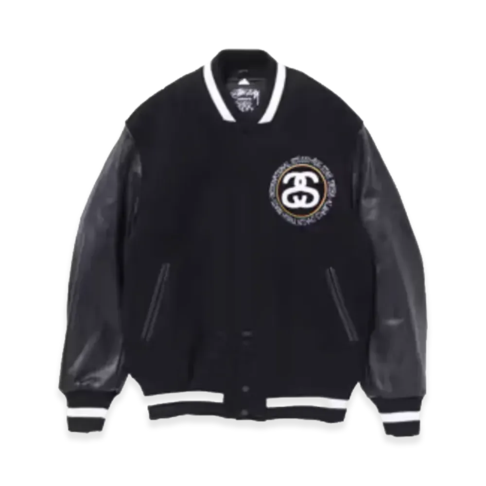 Stussy x ROC STAR "Roc Star Tribe" Varsity Jacket "Black"