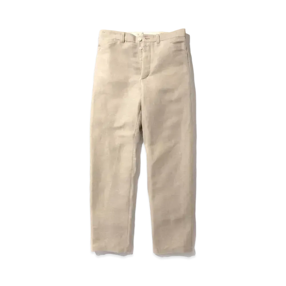 THE REAL McCOY'S Doublediamond Cottonlinen Panamatrousers "Ecru"