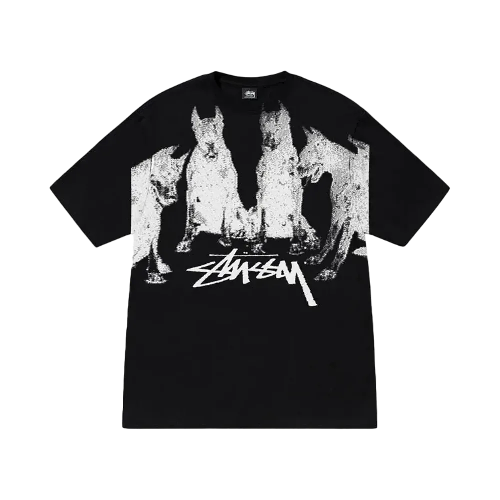 ステューシー ドーベルマンズ Tシャツ "ブラック"