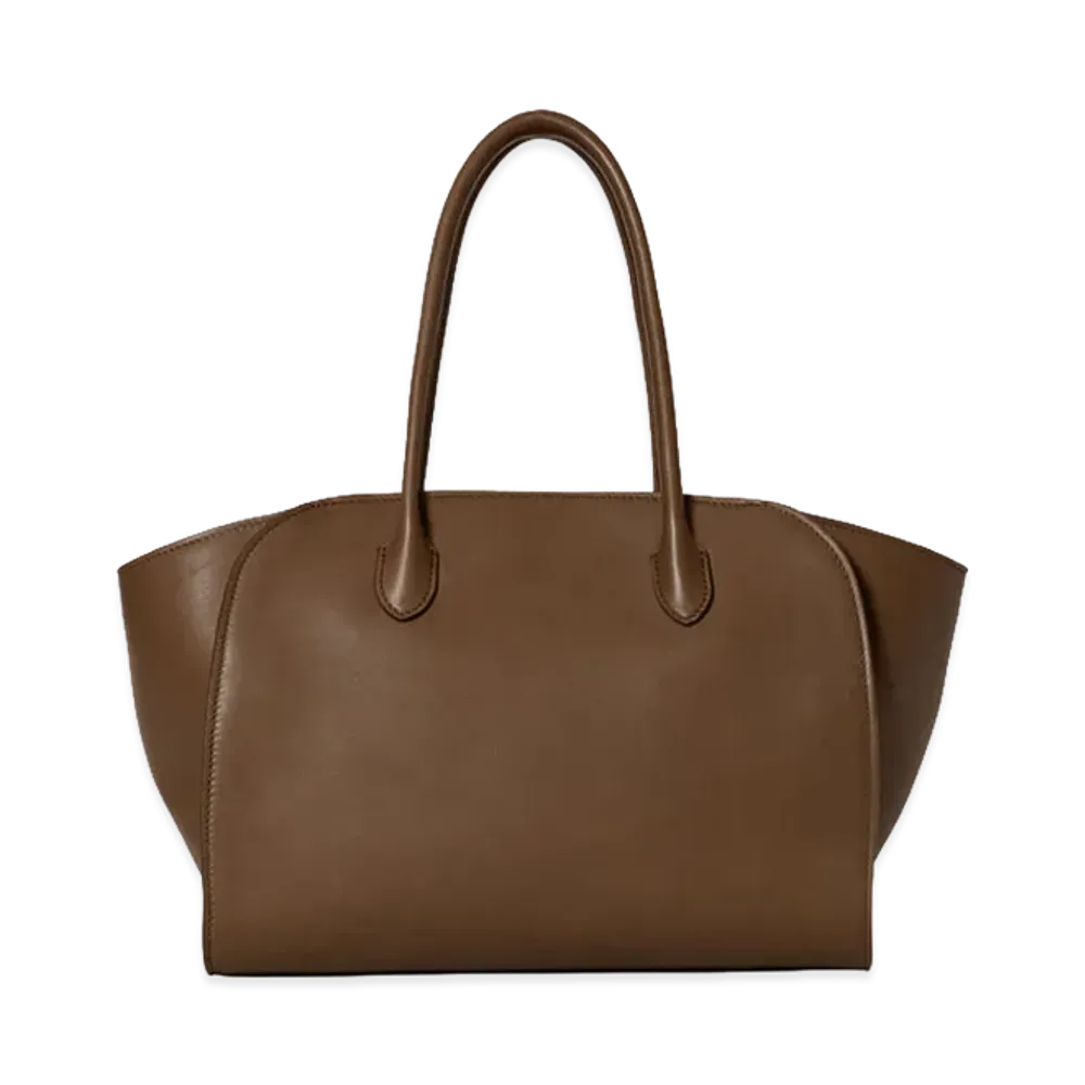 The Row Women's Marlo 12 Leather Bag "Tawny Brown"