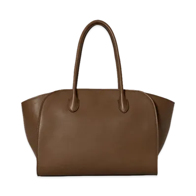 The Row Women's Marlo 12 Leather Bag "Tawny Brown"