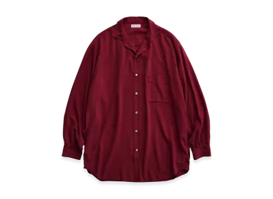 NICENESS D.Atkins Napped Silk Shirring Shirt "Cherry"