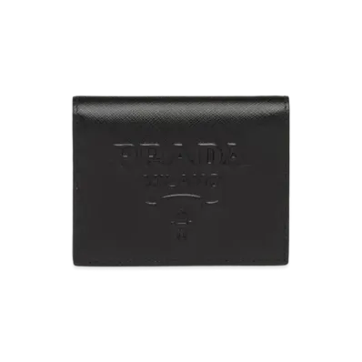 PRADA Small Saffiano Leather Wallet "Black"