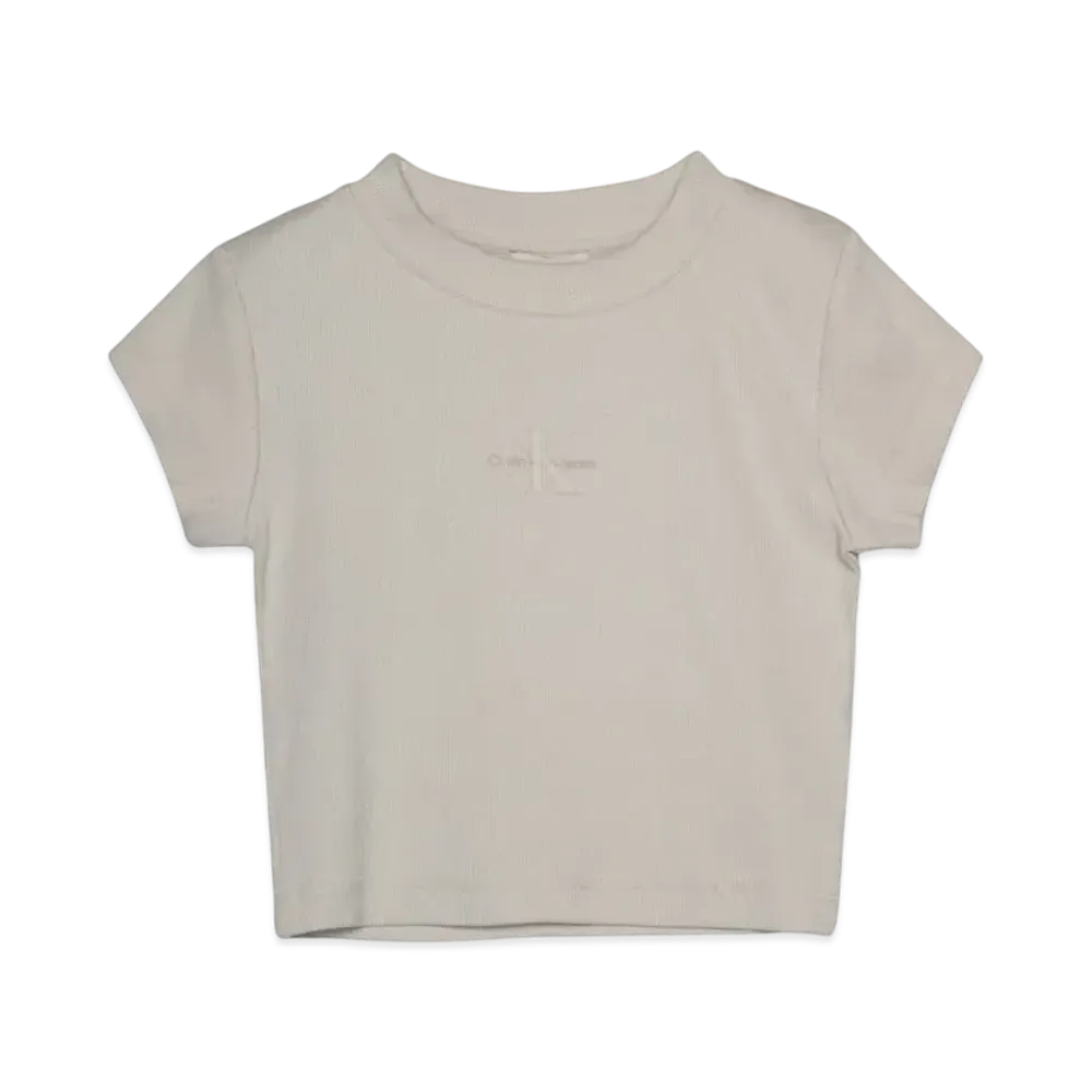 Calvin Klein Jeans A- MONOGRAM BABY TEE "Moonbeam"