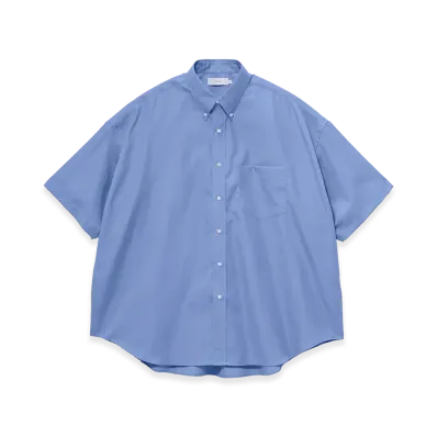 Graphpaper Easy Care Poplin S/S Oversized B.D Shirt "Blue"