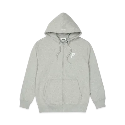 PALACE Felt P Zip Hood "Grey Marl"