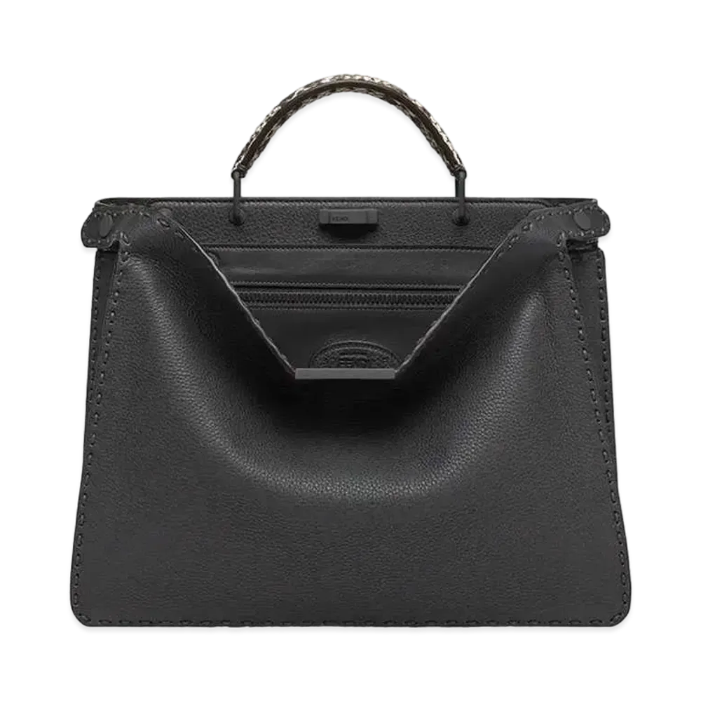 FENDI Peekaboo ISeeU Medium Dark Gray Selleria Bag "Dark Gray"