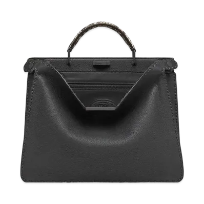 FENDI Peekaboo ISeeU Medium Dark Gray Selleria Bag "Dark Gray"