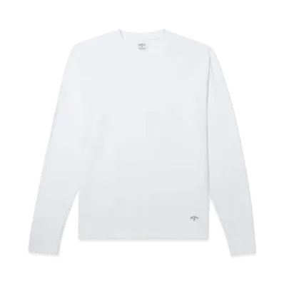 Noah Classic Long Sleeve Recycled Cotton Tee "White"