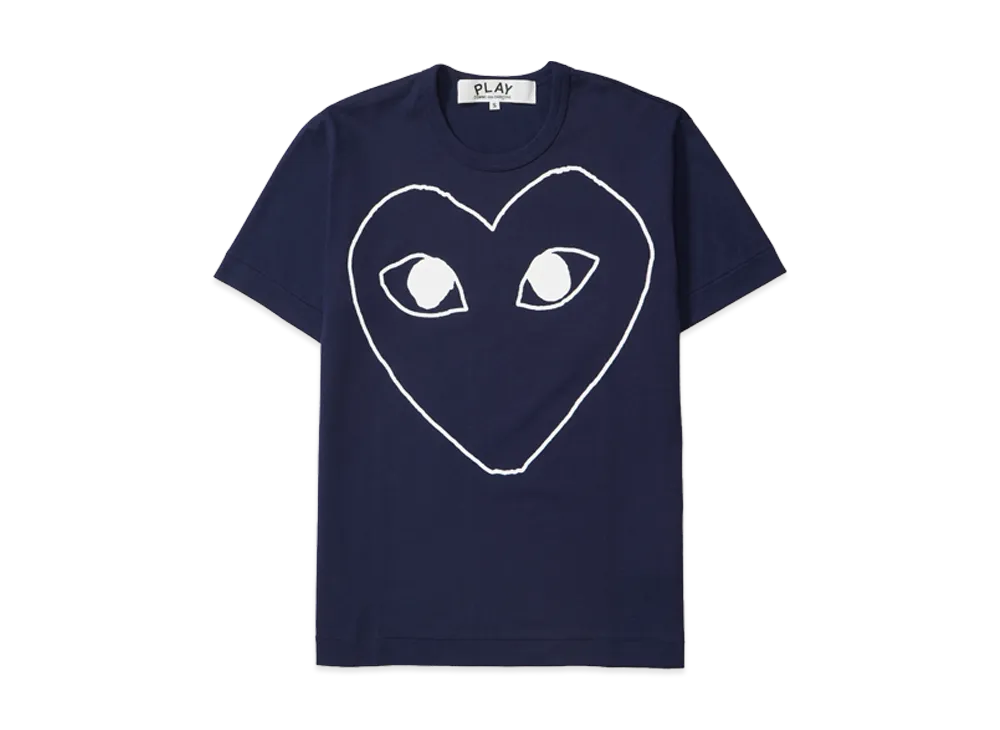 PLAY COMME des GARCONS Heart Print T-shirt "Navy"