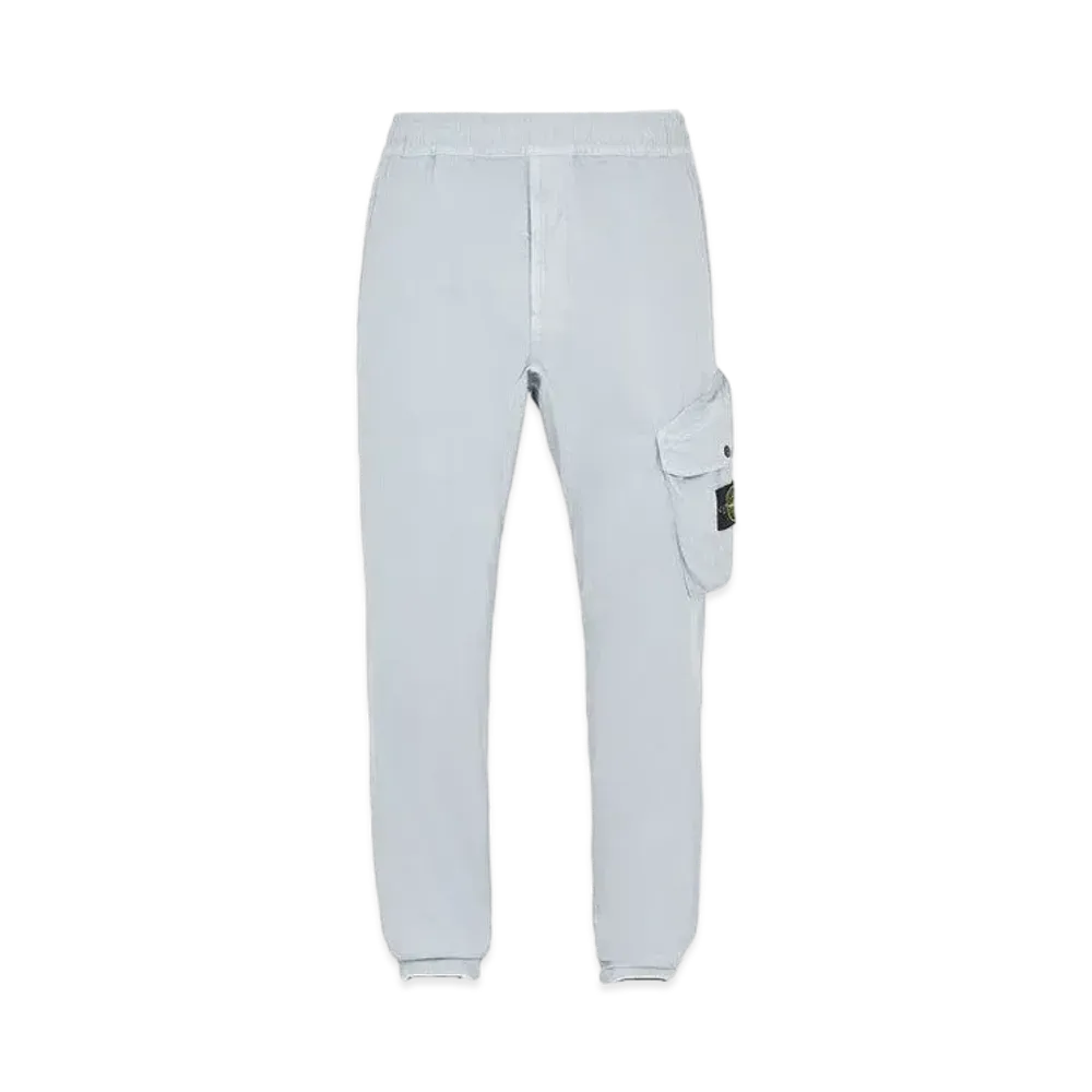 Stone Island 30104 BRUSHED TEXTURED RECYCLED COTTON_REGULAR TAPERED FIT "Pearl Grey"