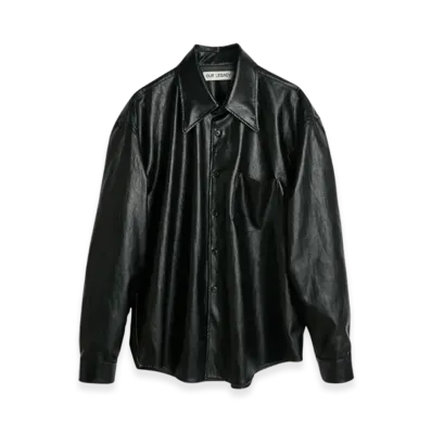 OUR LEGACY Coco 70s Shirt Cageian Fake Leather Black "Cageian Black"