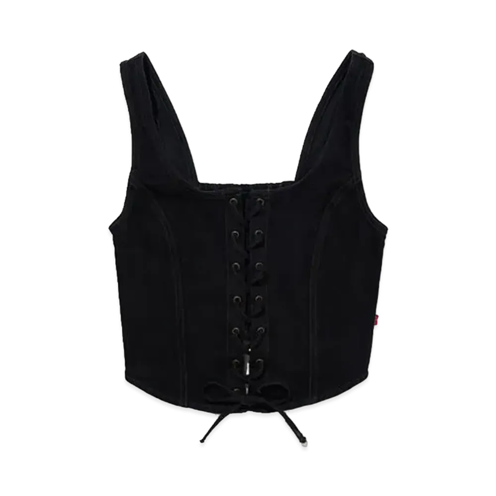 Levi's X Barbie Ferreira Lace Up Corset "Black"