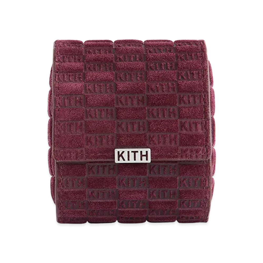 Kithmas Monogram Suede Leather Single Watch Roll "Magma"