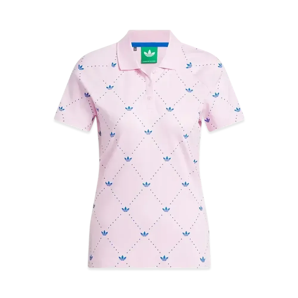 adidas Originals Golf Monogram Short Sleeve Shirt "Clear Pink/Blue Bird"