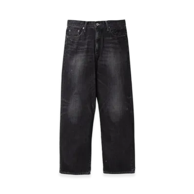 NEIGHBORHOOD Washed Denim DP Wide Pants "Black"