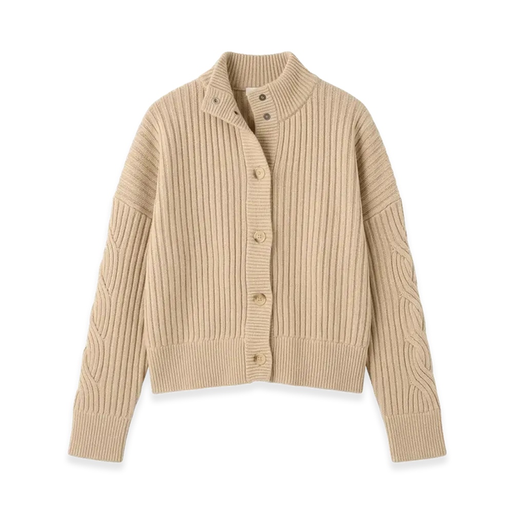 Max Mara Women's Afelio Ribbed Cardigan "Beige"