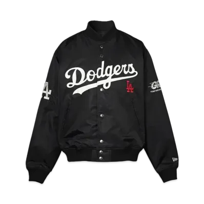 GR8 x MLB Tokyo Series Dodgers Nylon Varsity Jacket "Black"