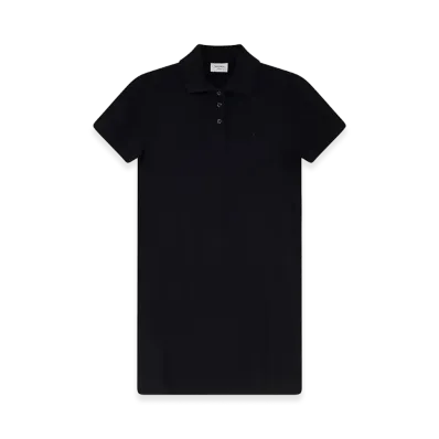 Saint Laurent Women's Robe Polo Pique Brod "Black"