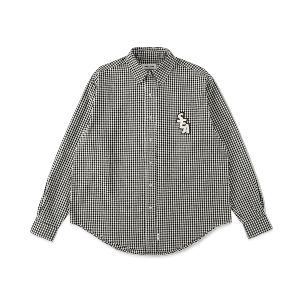 WIND AND SEA GINGHAM PLAID SHIRT "Black"