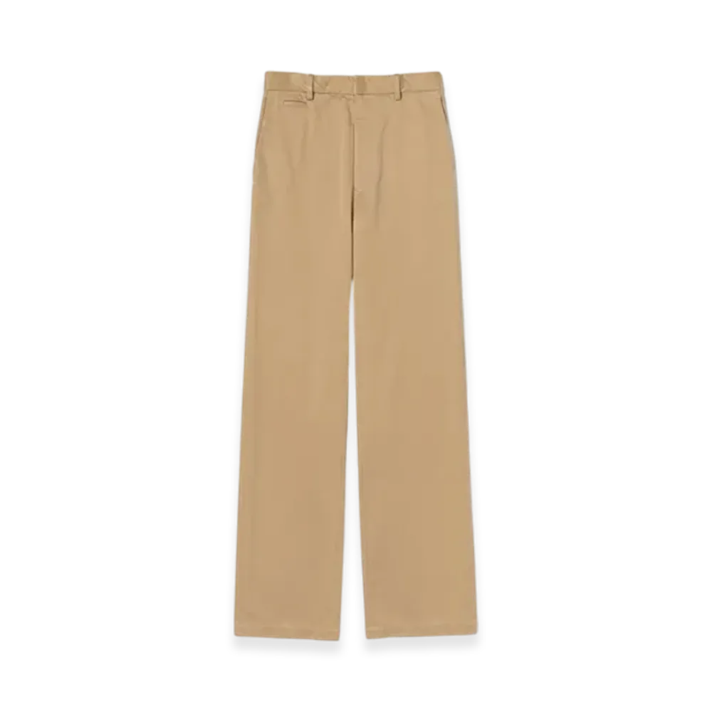 AURALEE Washed Finx Chino Narrow Pants "Camel Brown"