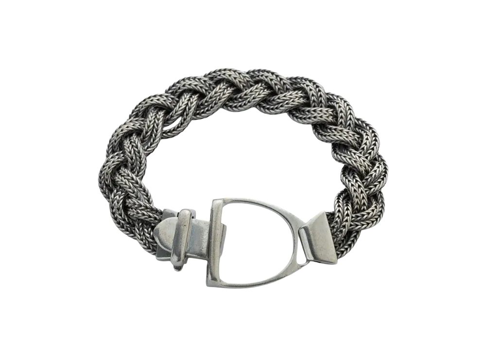 Hermes Etrier Bracelet "Silver"