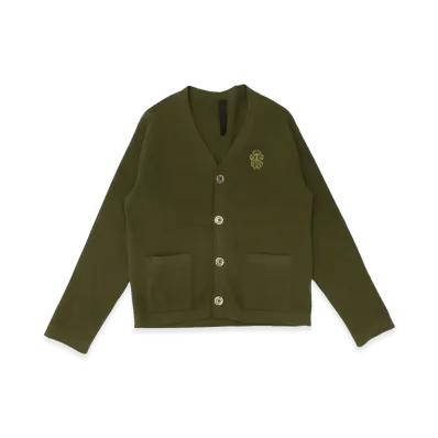 Chrome Hearts Thermal Cashmere Vine Dagger Cardigan "Khaki"