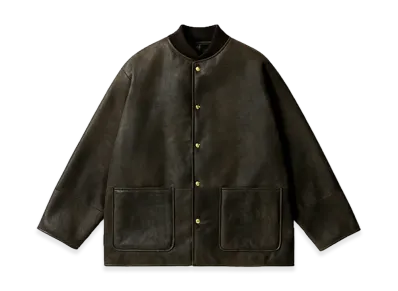 A.PRESSE Mouton Car Club Snap Coat "Brown"