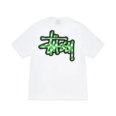 Stussy Checker Stock Tee "White"