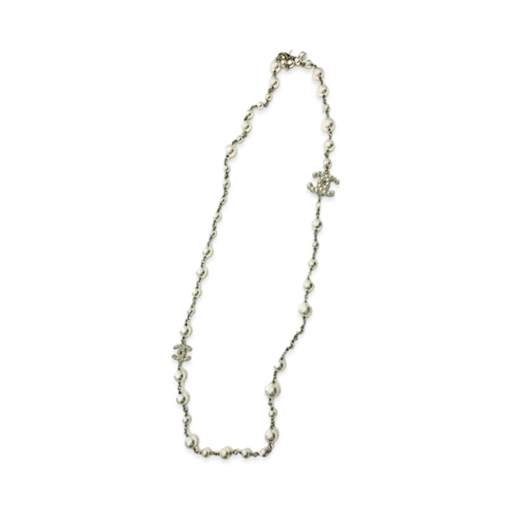 CHANEL Coco Mark Pearl Necklace