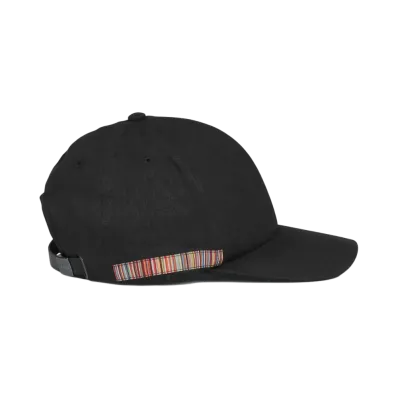 Paul Smith Signature Point Linen Cap "Black"