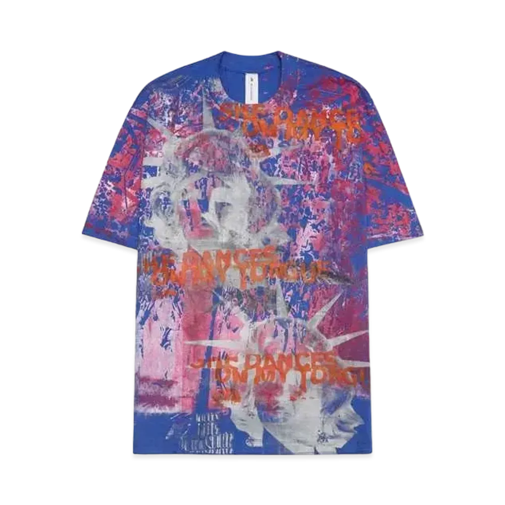 THE INCORPORATED USED SS T-SHIRT "BLUE" SIZE M
