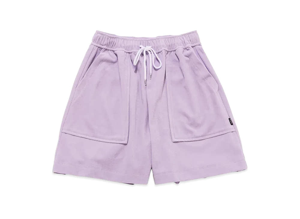 GOD SELECTION XXX Women's Back Script Logo Pile Shortpants GXL-S26-PT-04 "Purple"