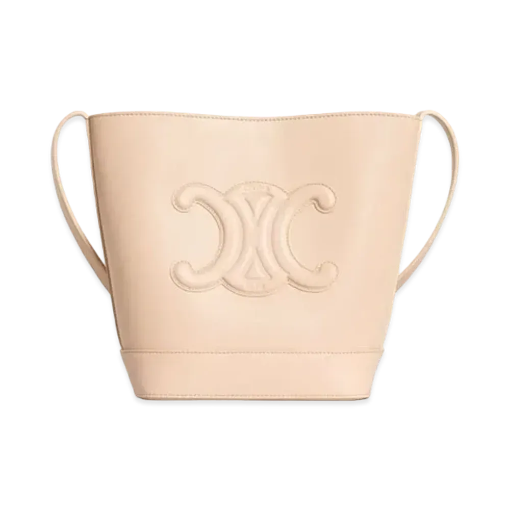 CELINE Small Bucket Cuir Triomphe In Smooth Calfskin "Nude"