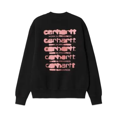 Carhartt Ink Bleed Sweat "Black/Pink"