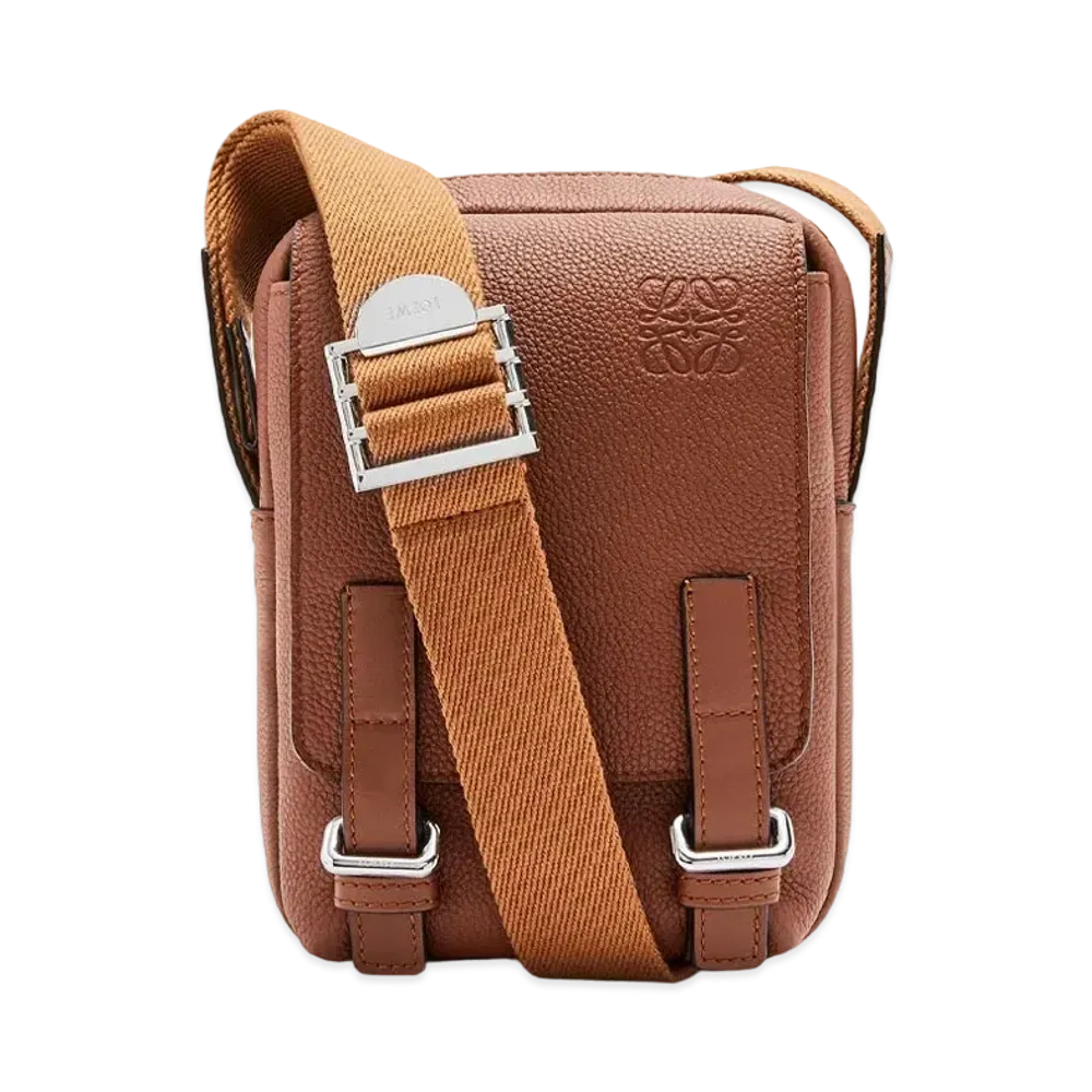 LOEWE Xs Military Crossbody In Soft Grained Calfskin "Cognac"