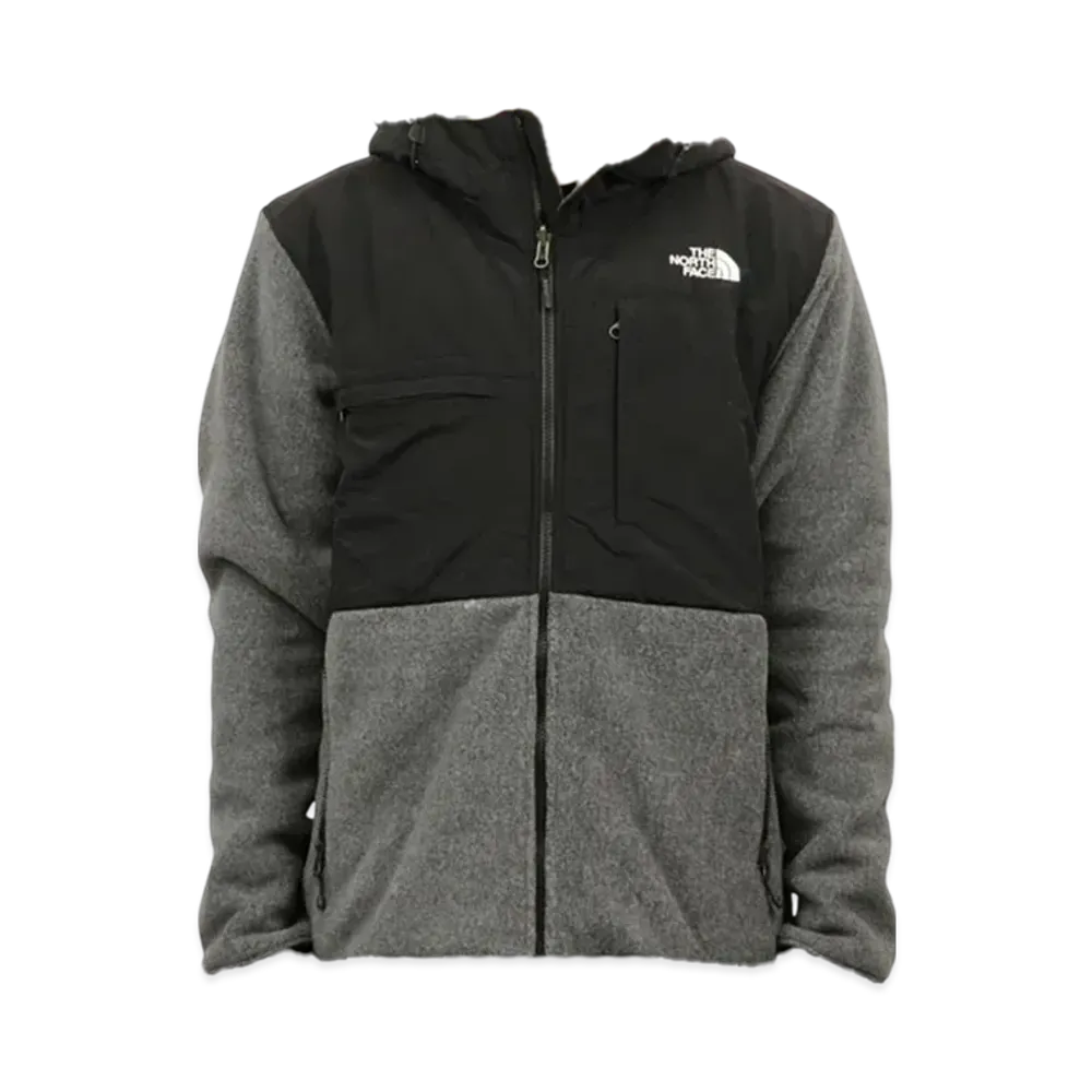 The North Face Denali 2 Fleece Hoodie Jacket Recycled "Charcoal Grey Heather/Tnf Black"