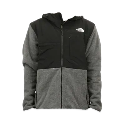 The North Face Denali 2 Fleece Hoodie Jacket Recycled "Charcoal Grey Heather/Tnf Black"