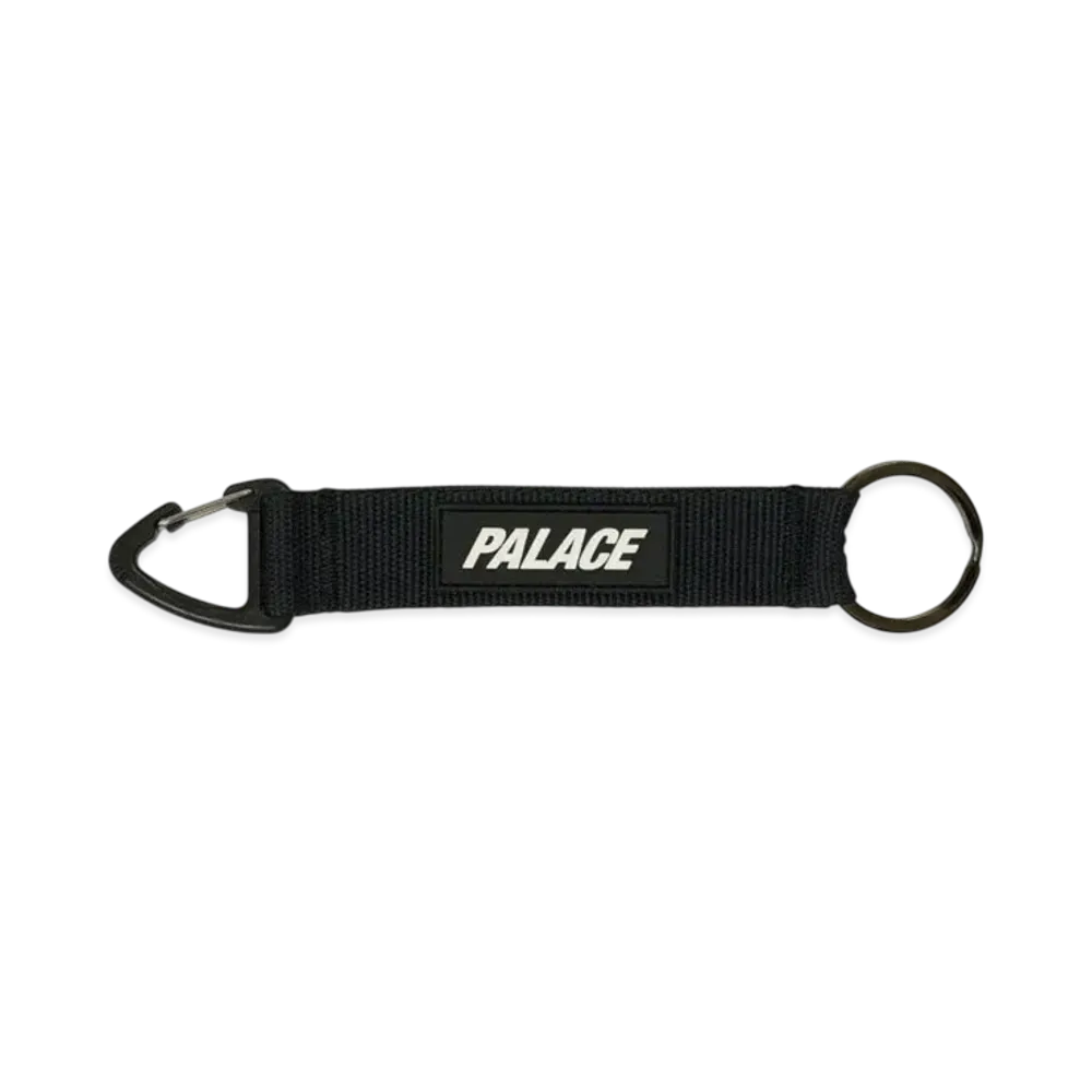 PALACE Triangle Webbing Keyring "Black"