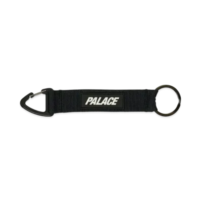 PALACE Triangle Webbing Keyring "Black"