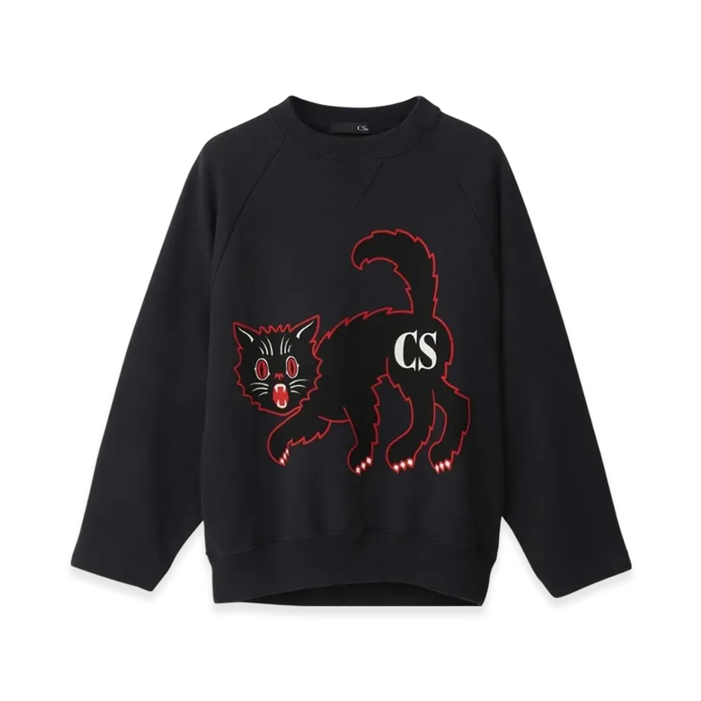 HYSTERIC GLAMOUR Cat Sweatshirt "Black"