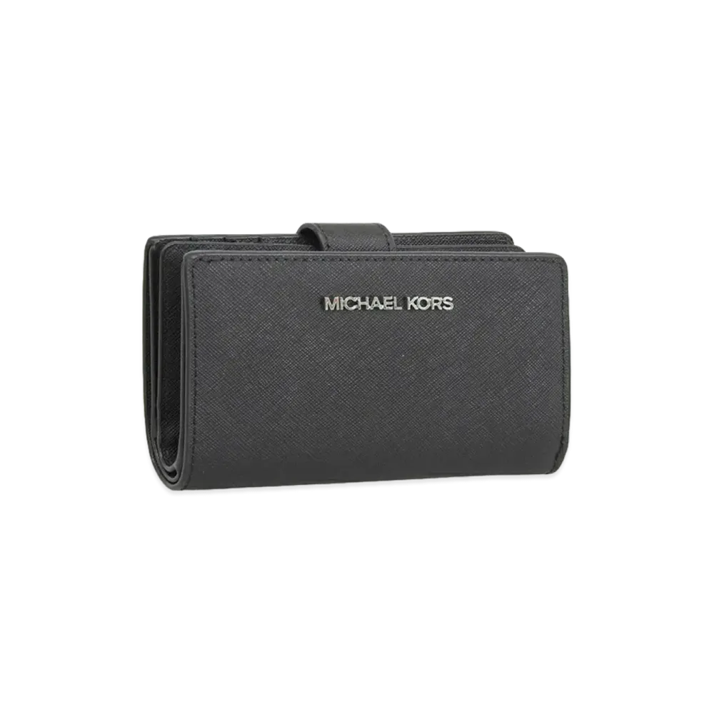 MICHAEL KORS Women's Jet Set Travel MD Bifld ZP CN Wallet "Black"