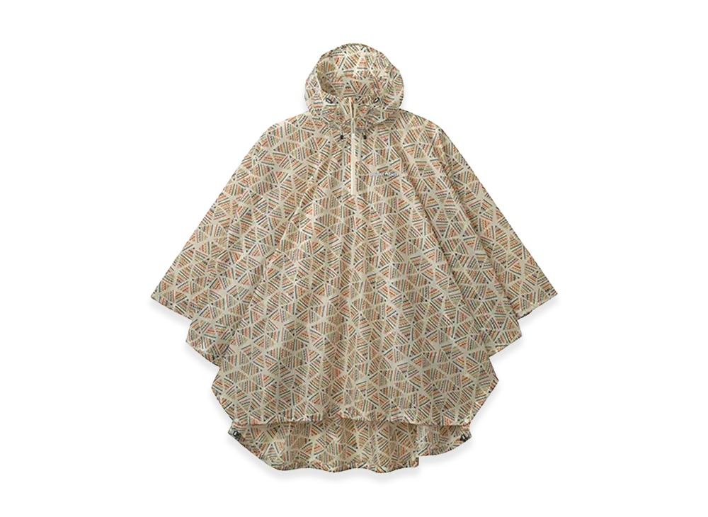 mont-bell Print Trekking Rain Poncho "Ivory"
