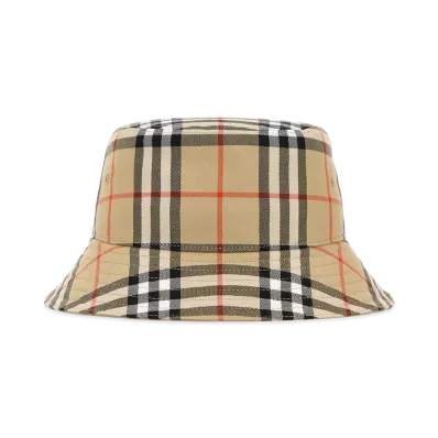 Burberry Embroidered Canvas Bucket Hat "Checked"