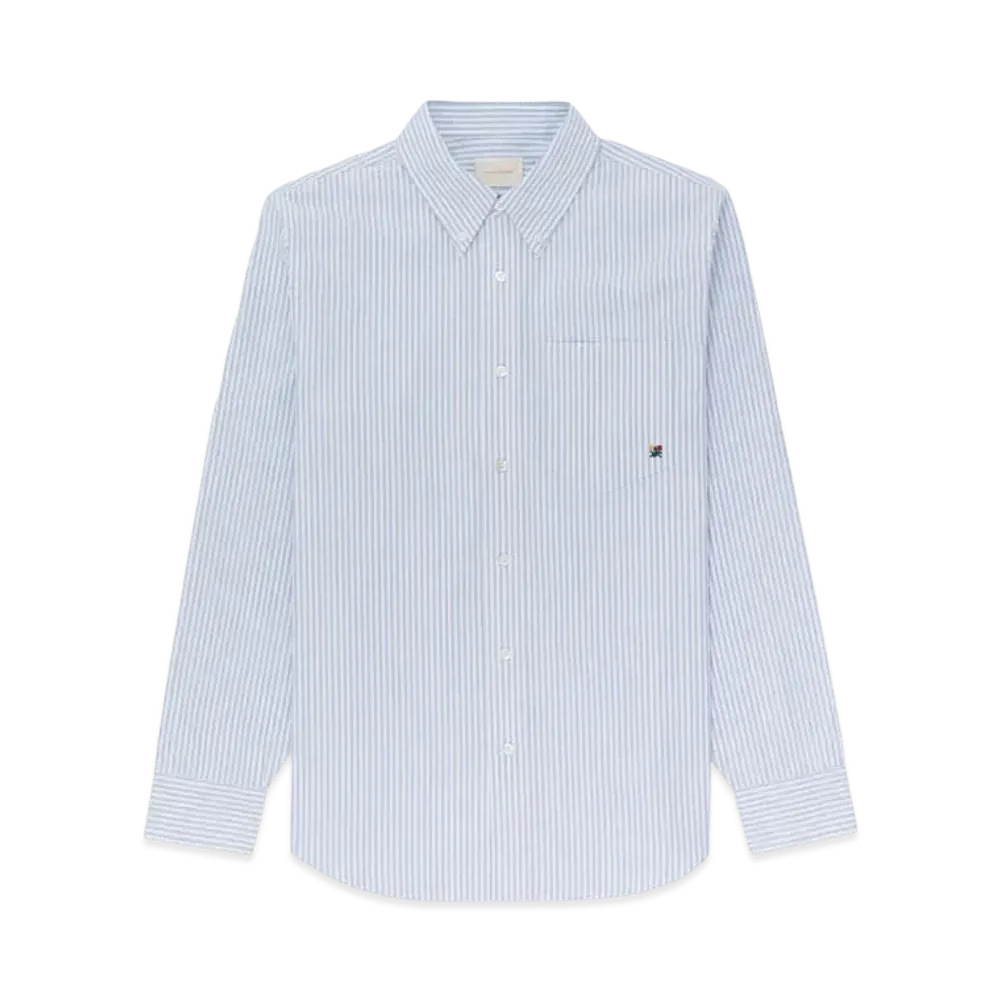 Aime Leon Dore Striped Crest Oxford Shirt "Blue"